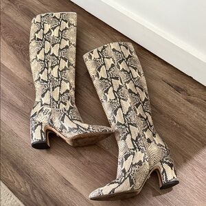 Sam Edelman - Hai - Snakeskin Knee-High Boots